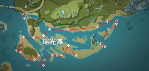 《原神》星螺快速采集路线_星螺采集路线图