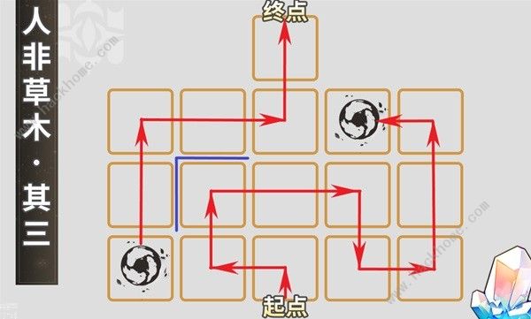 《崩坏星穹铁道》人非草木解谜怎么过_人非草木一笔画解密图文攻略