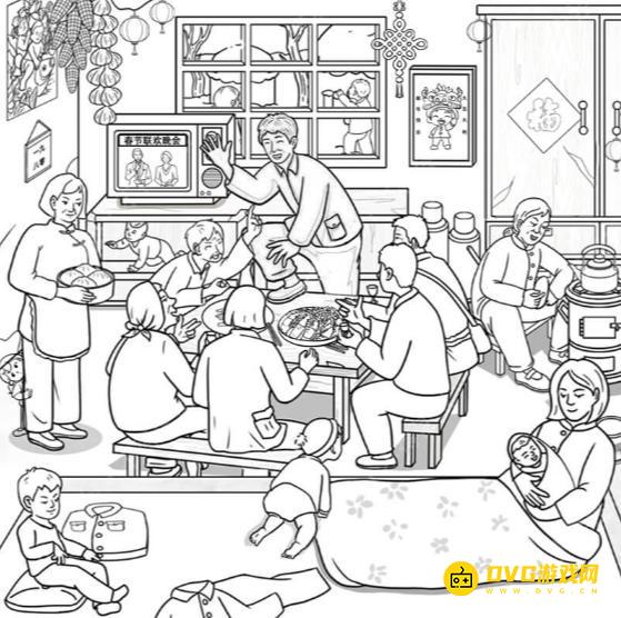 《解压找茬烧脑》第一关新春酒席怎么过