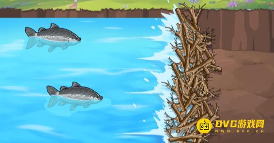 《解压找茬烧脑》第152关拯救鱼群怎么过-微信小游戏拯救鱼群疏通河道让鱼群洄游通关图文攻略