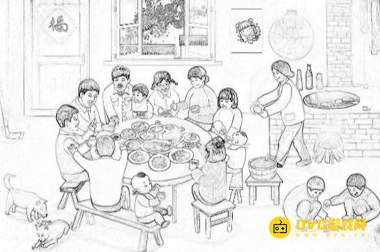 《解压找茬烧脑》第376关新春团圆饭怎么过-微信小游戏376找出集市上16个人通关图文攻略