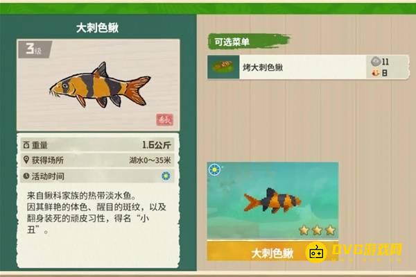 《潜水员戴夫》大刺色鳅在哪里钓-丛林DLC大刺色鳅图鉴钓鱼点钓鱼时间方法