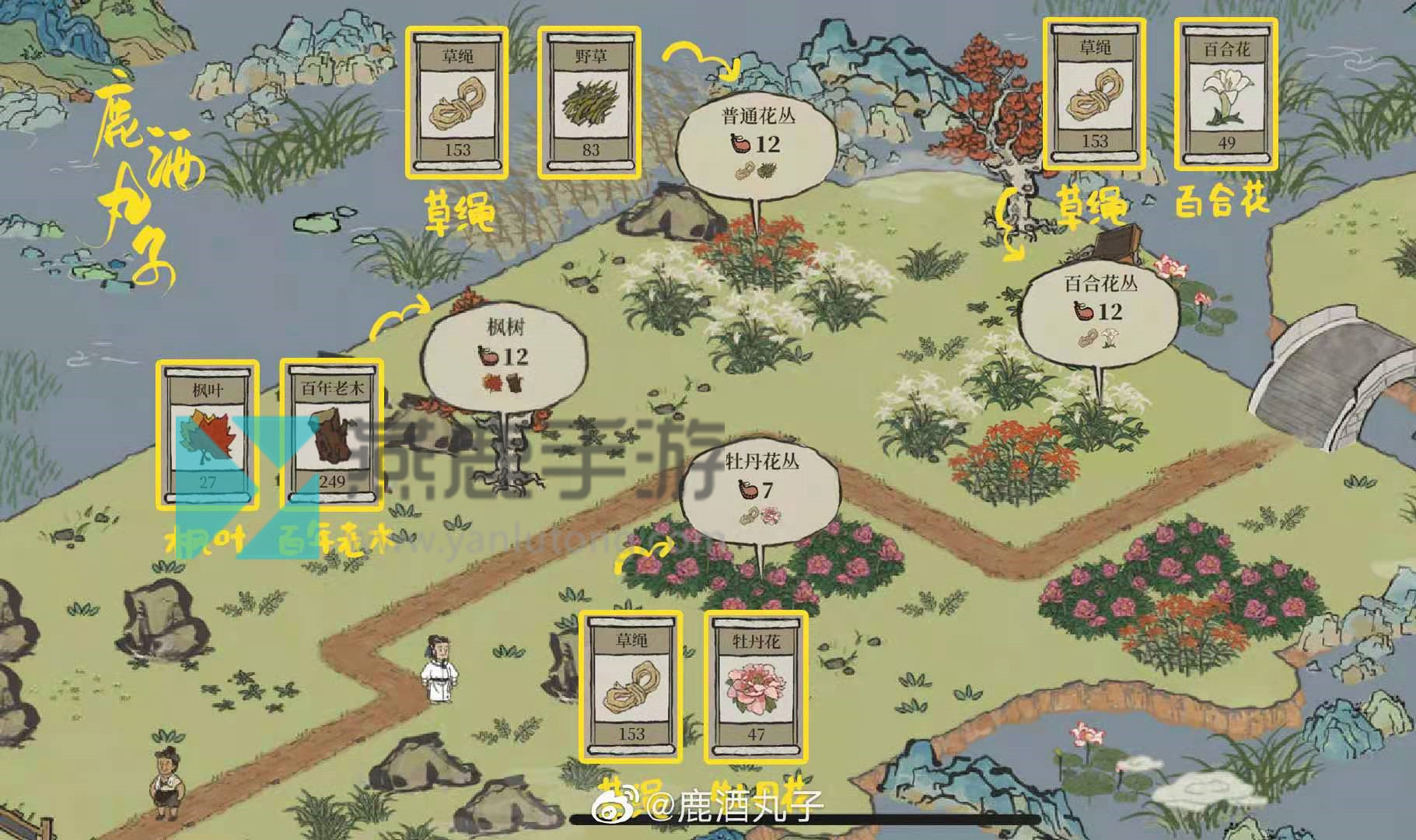 江南百景图百合花采集位置介绍3