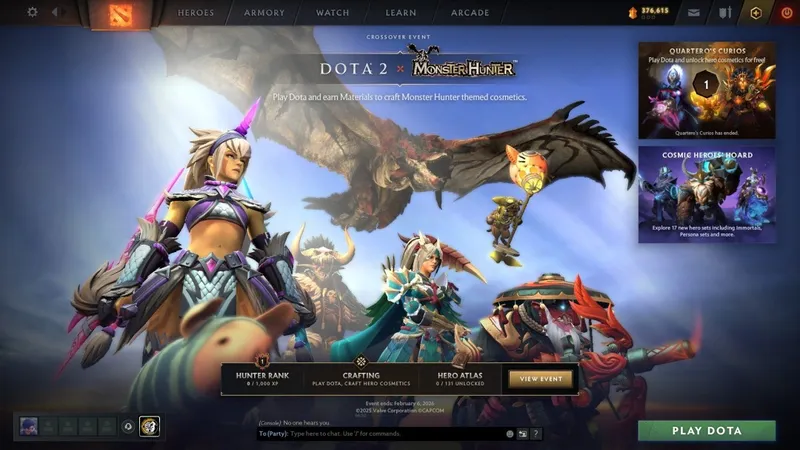 《Dota2》x《怪物猎人》联动开启