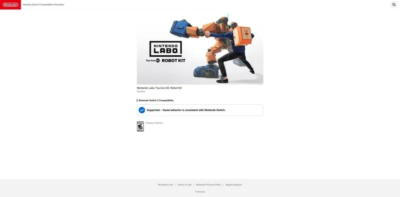 《NintendoLabo》兼容查询网站上线