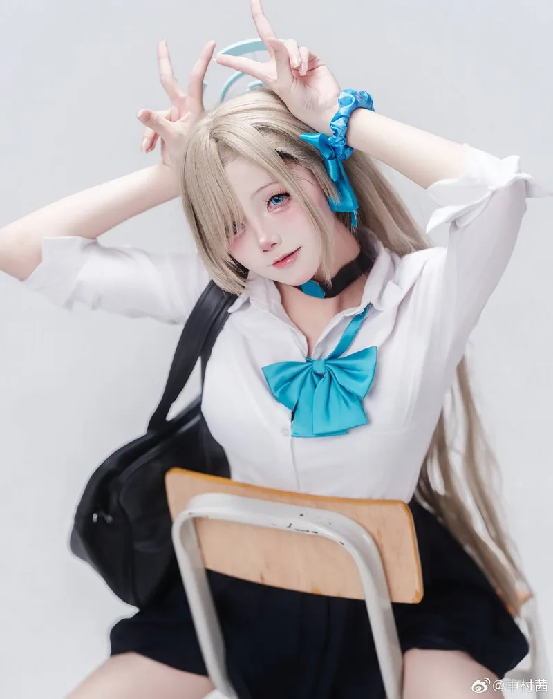 《碧蓝档案》一之濑明日奈cosplay-神表情捕捉惹人怜爱
