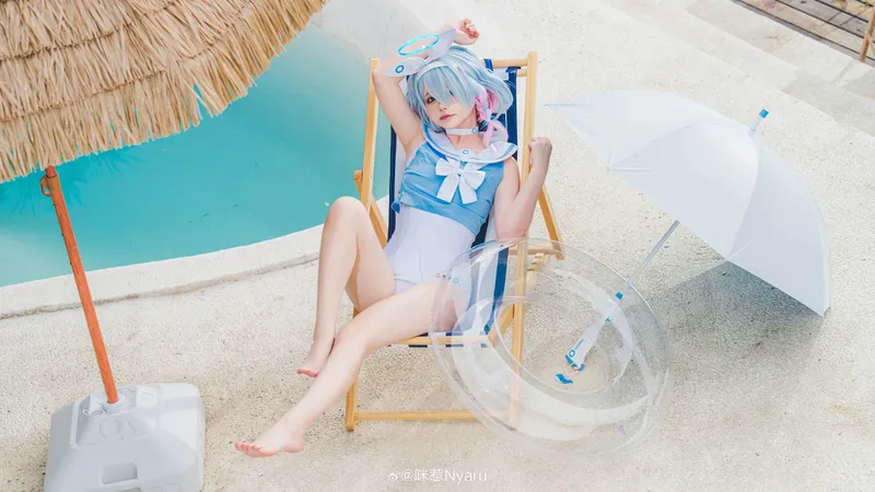 《蔚蓝档案》阿罗娜cosplay展示-七夕特别献礼