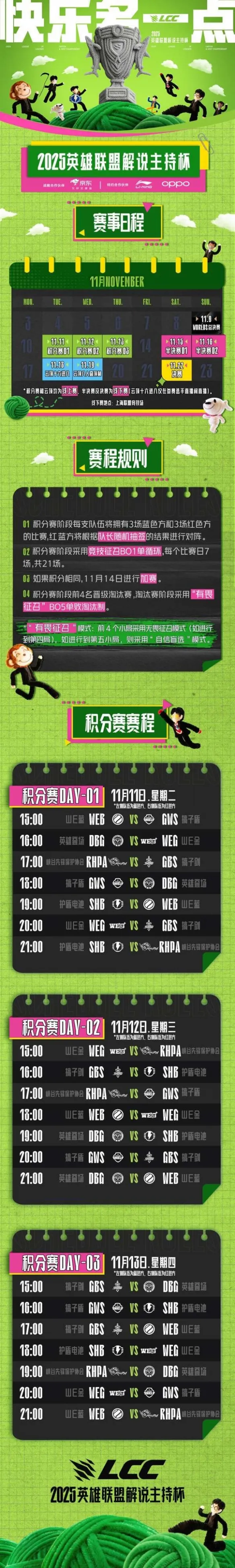 《英雄联盟》解说杯2025赛程