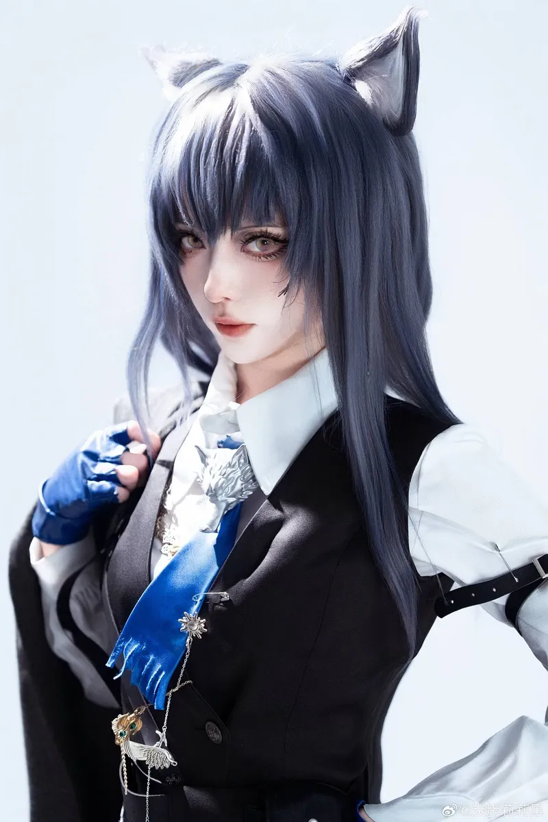 《明日方舟》德克萨斯cosplay展示-飞机耳小德风采