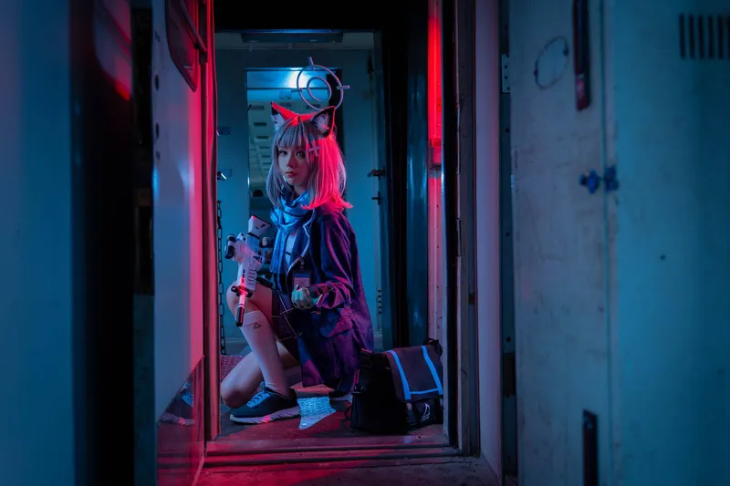 《碧蓝档案》砂狼白子cosplay展示