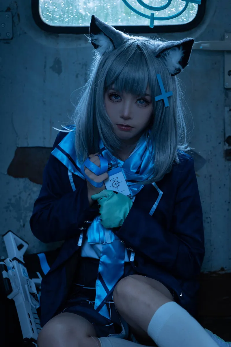 《碧蓝档案》砂狼白子cosplay展示