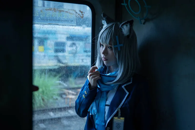 《碧蓝档案》砂狼白子cosplay展示