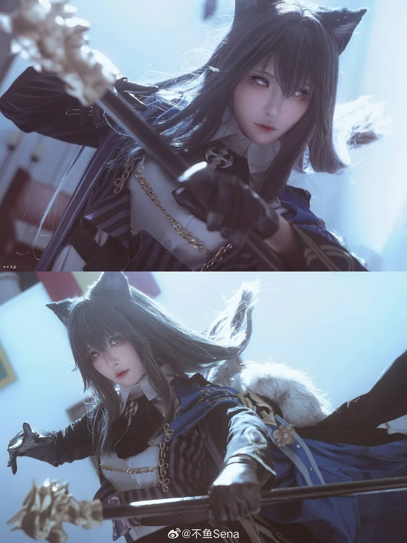 《明日方舟》缄默德克萨斯cosplay展示