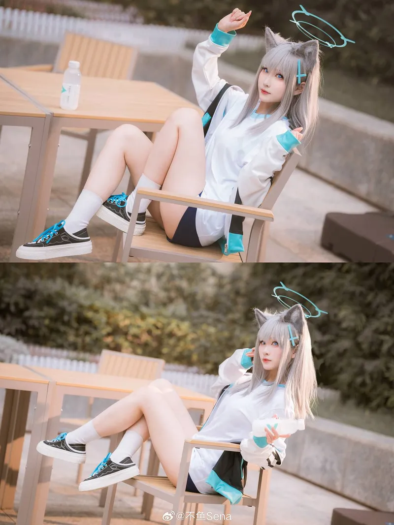 《蔚蓝档案》砂狼白子COS展示