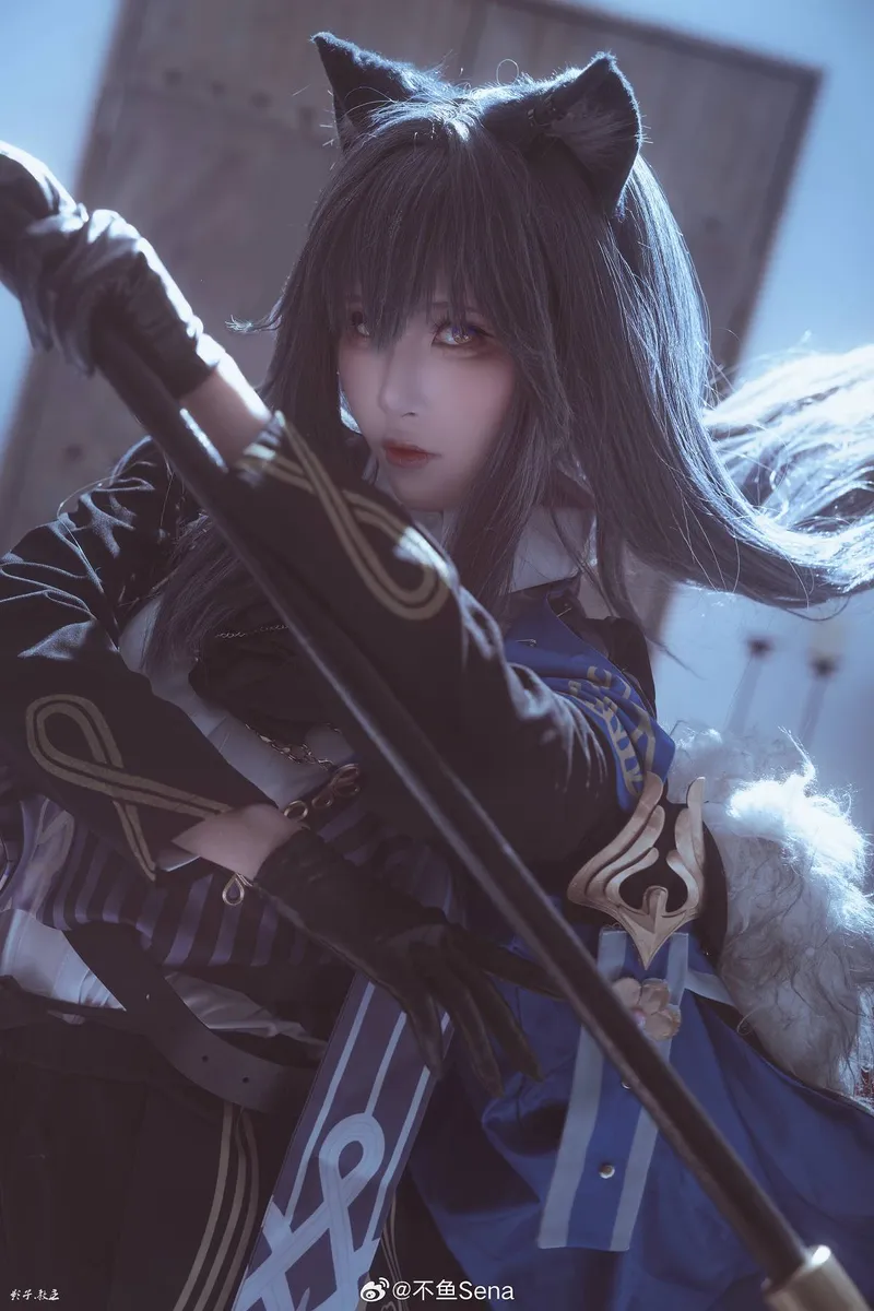 《明日方舟》缄默德克萨斯cosplay展示-精美角色还原