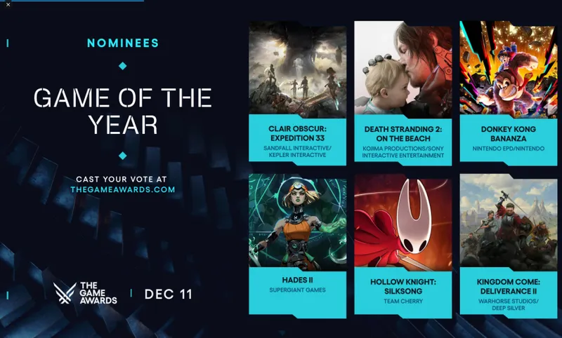 《光与影：33号远征队》入围TGA2025年度最佳-独立游戏占半数提名