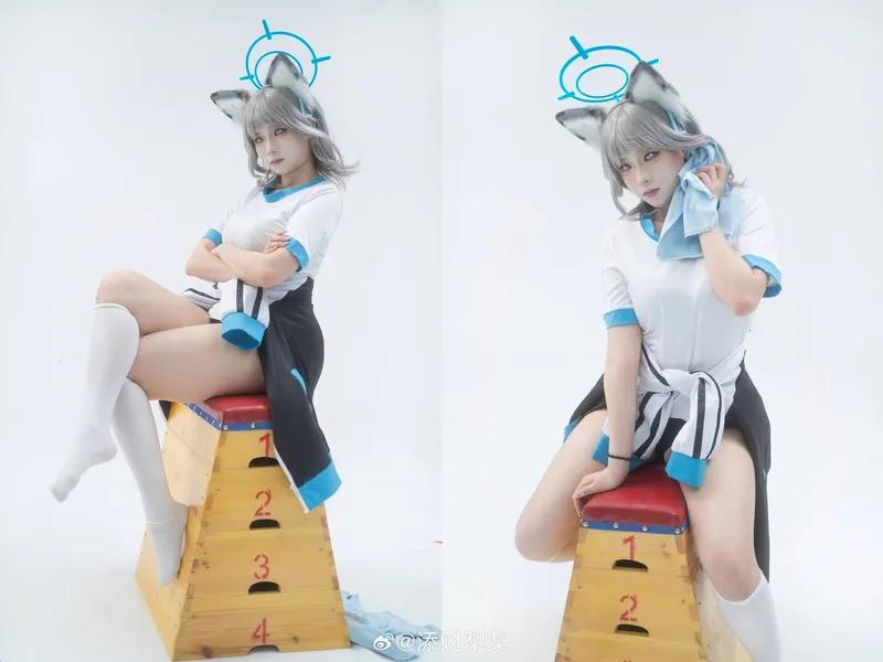 《蔚蓝档案》砂狼白子cosplay展示