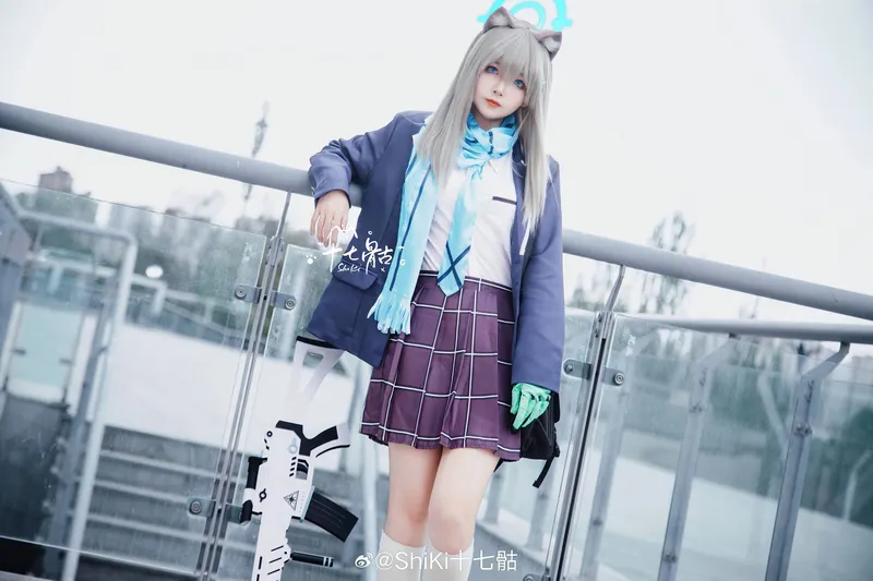 《蔚蓝档案》砂狼白子cosplay展示-阿拜多斯对策委员会2年纪角色还原