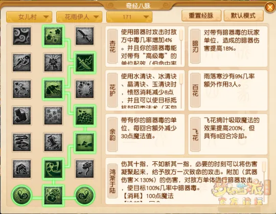 《梦幻西游》女儿村经脉点法推荐