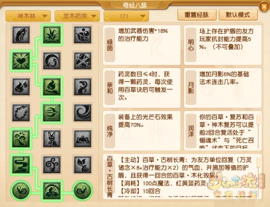 《梦幻西游》神木林十月经脉推荐