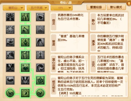 《梦幻西游》仙族门派经脉点法推荐