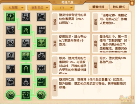 《梦幻西游》女魃墓四月经脉调整推荐