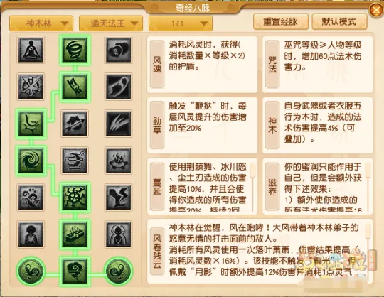 《梦幻西游》神木林经脉点法推荐