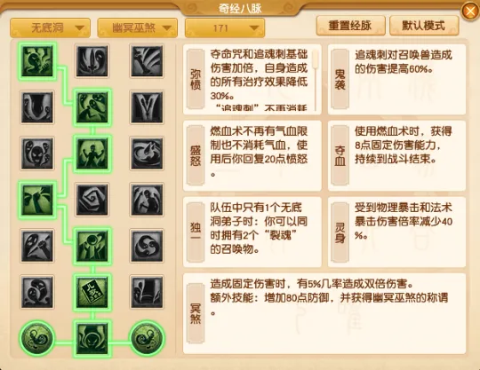《梦幻西游》无底洞全流派经脉点法推荐