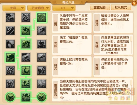 《梦幻西游》四月龙宫经脉点法推荐