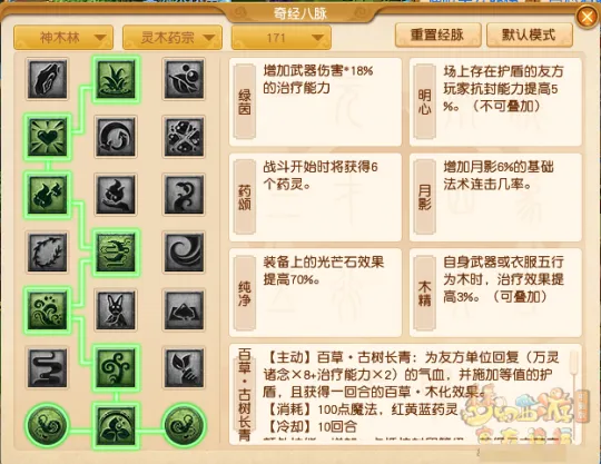 《梦幻西游》神木林经脉点法推荐