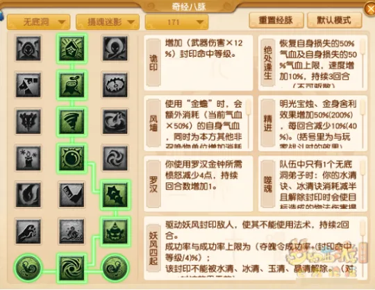 《梦幻西游》无底洞经脉点法推荐