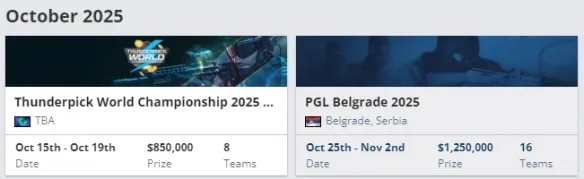 《CSGO》2025赛程表更新