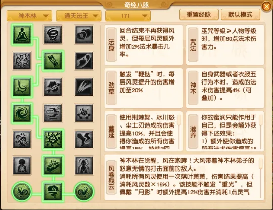 《梦幻西游》神木林经脉点法推荐