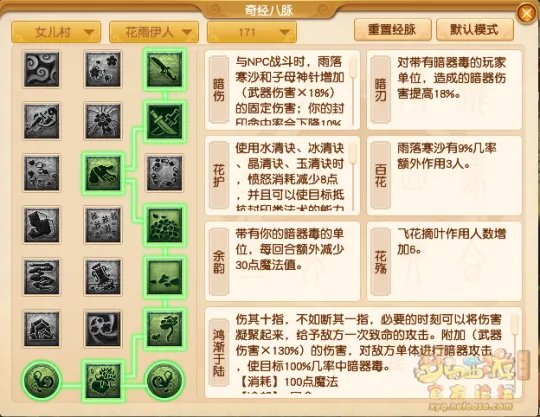 《梦幻西游》女儿村全流派经脉点法推荐