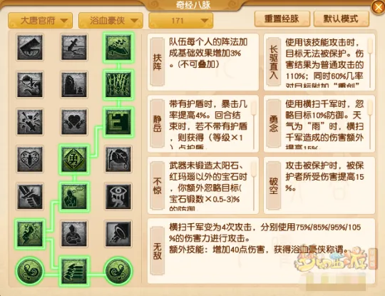 《梦幻西游》大唐官府经脉点法推荐