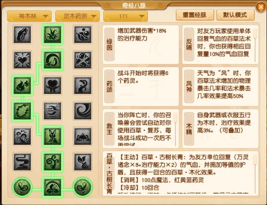 《梦幻西游》神木林经脉点法推荐