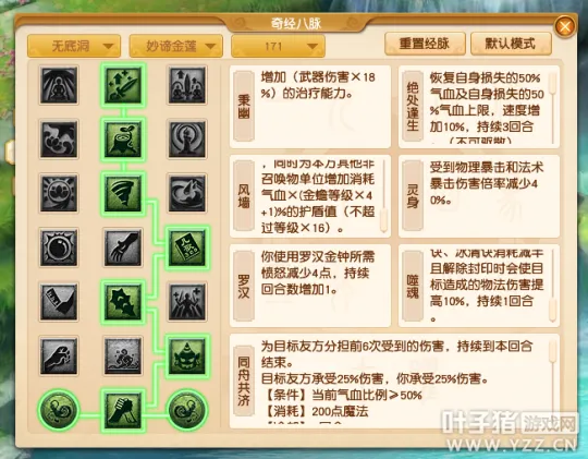 《梦幻西游》无底洞经脉流派详解