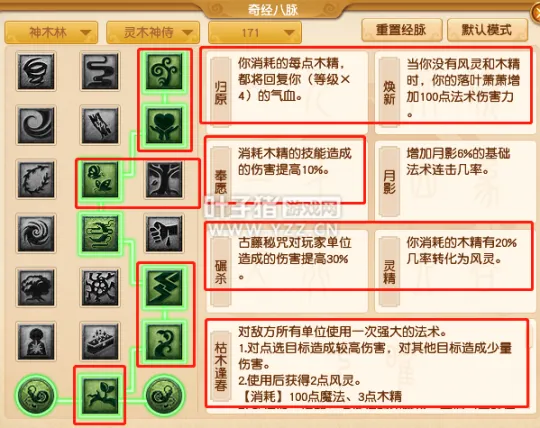 《梦幻西游》2021年神木林经脉调整