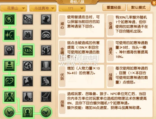 《梦幻西游》2021年花果山经脉调整