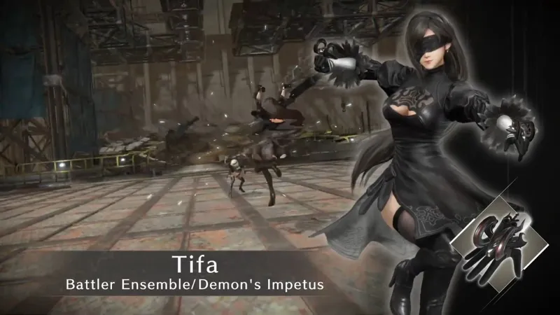 《最终幻想7永恒危机》蒂法换上2B战衣