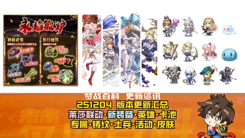 【大版本更新】 莱莎联动！含科洛蒂娅爆料！永焰煅炉和四件新装备！封印战域复刻！#梦战 #梦幻模拟战