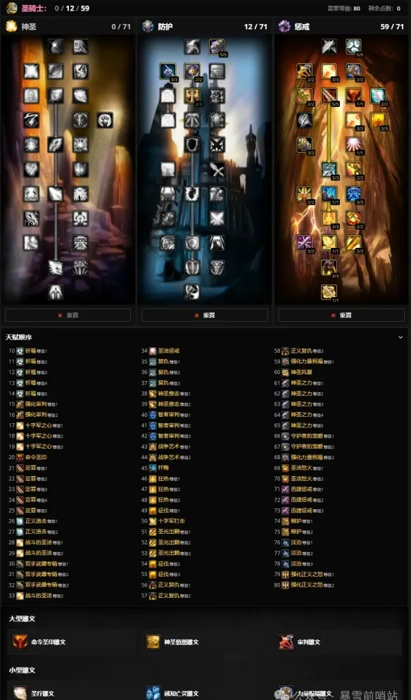 《魔兽世界时光服》骑士练级指南-惩戒与防骑天赋解析