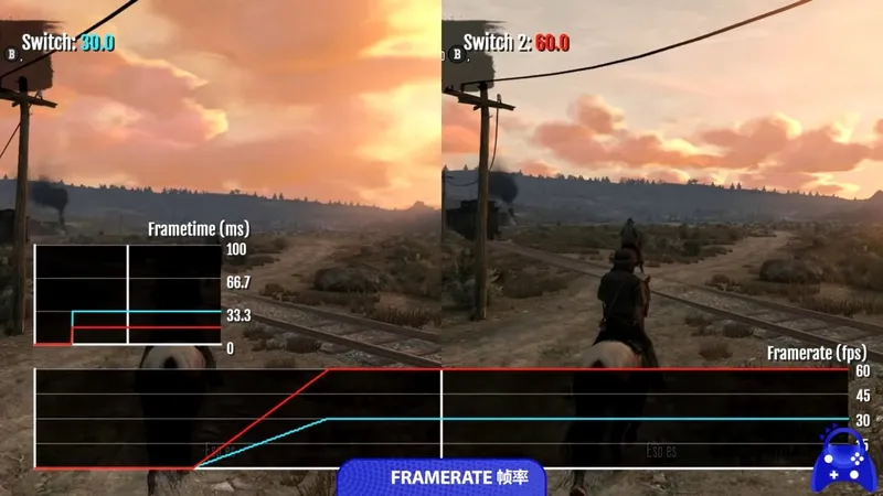 《荒野大镖客：救赎》Switch1与Switch2画面对比-性能与画质全面提升