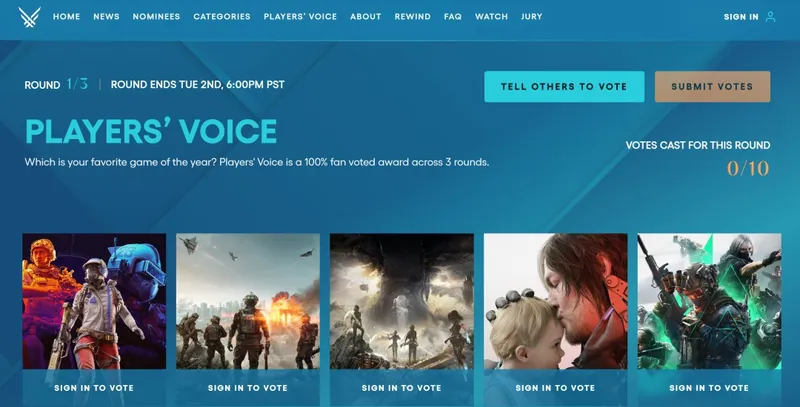 《火焰纹章：风花雪月》获奖回顾-2025年TGA玩家之声投票开启