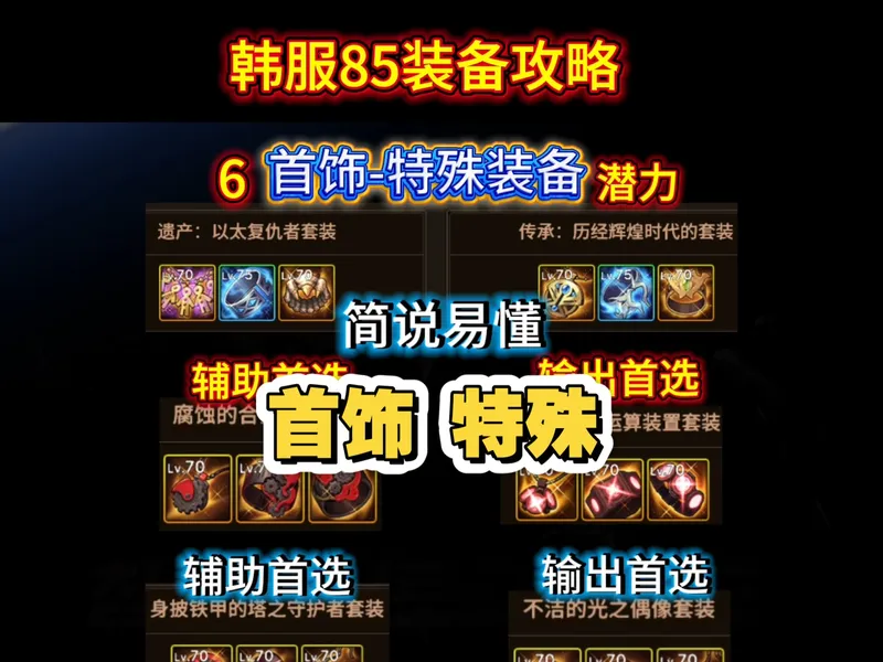 dnf韩服85版本首饰和特殊装备攻略，首饰特殊装备搭配教程，85版本装备搭配