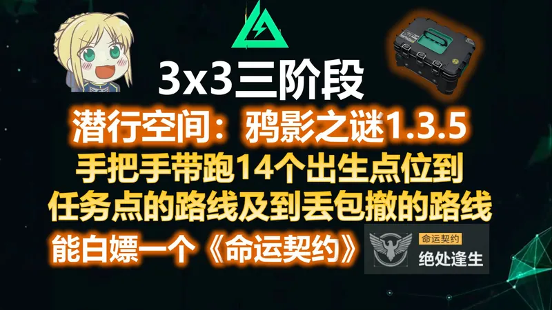 《鸦影之谜1.3.5》全出生点位手把手带跑及撤离攻略！3x3三阶段【三角洲S7】