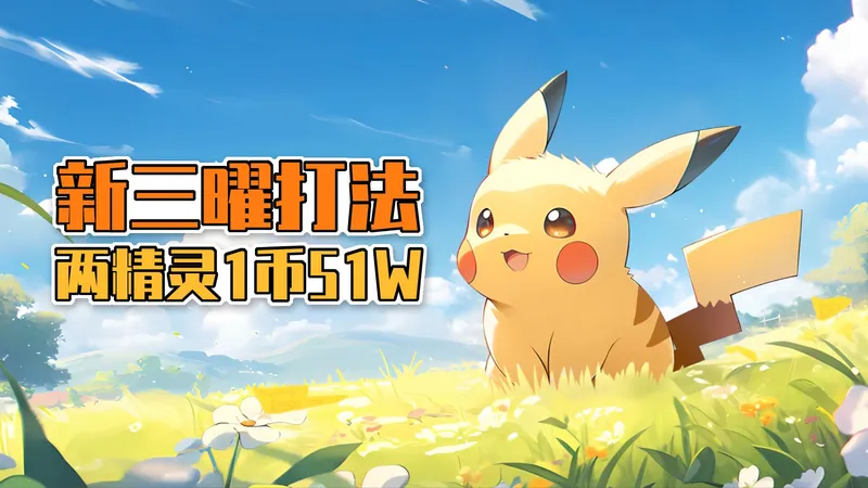 【PokeMMO】新三曜打法，2精灵1币51W，高收益效率赚金币方式，必看pokemmo赚钱攻略！