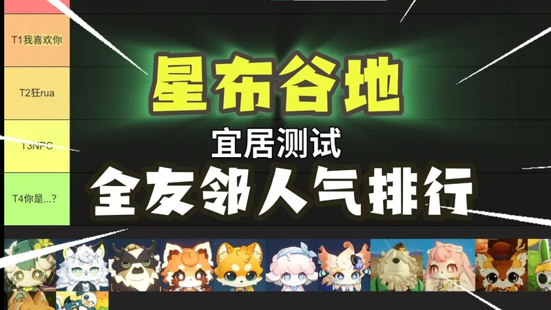 谁是人气王？直播选出星布谷地友邻T4~T0