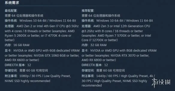《无眠梦魇》配置要求详解-性能需求与推荐配置介绍