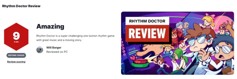 《节奏医生》IGN9分好评